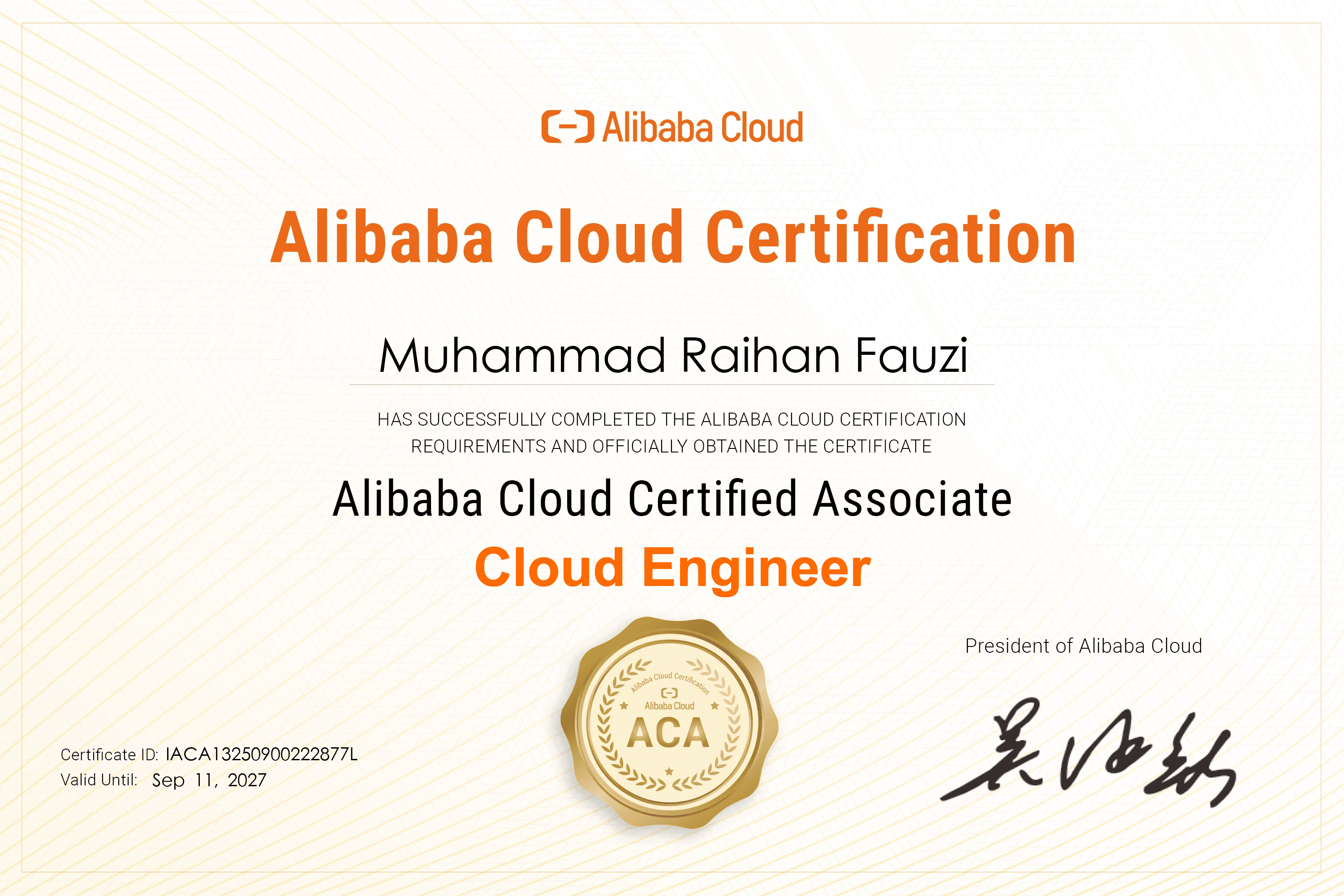 Alibaba Cloud Certified Associate : Cloud Engineer
