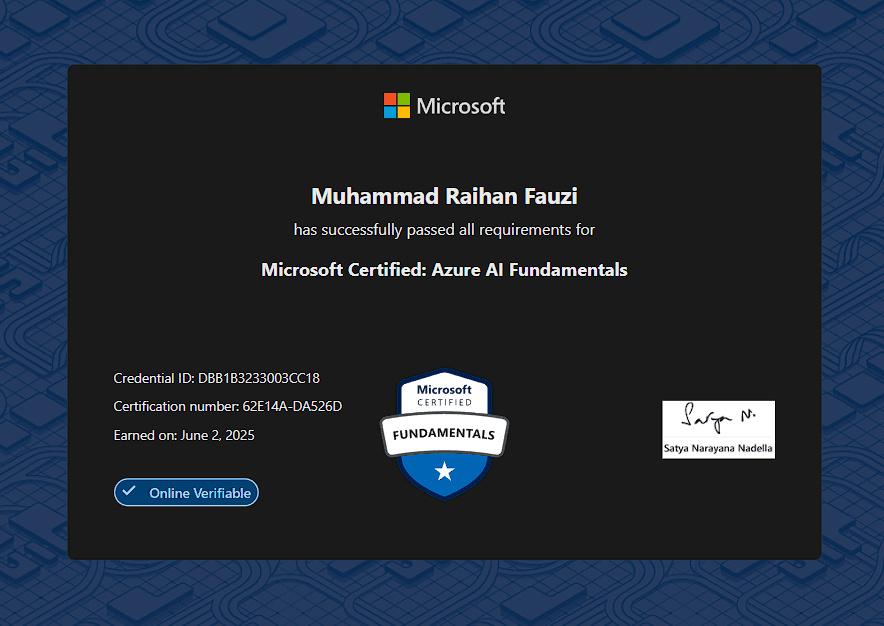 Microsoft Certified: Azure AI Fundamentals