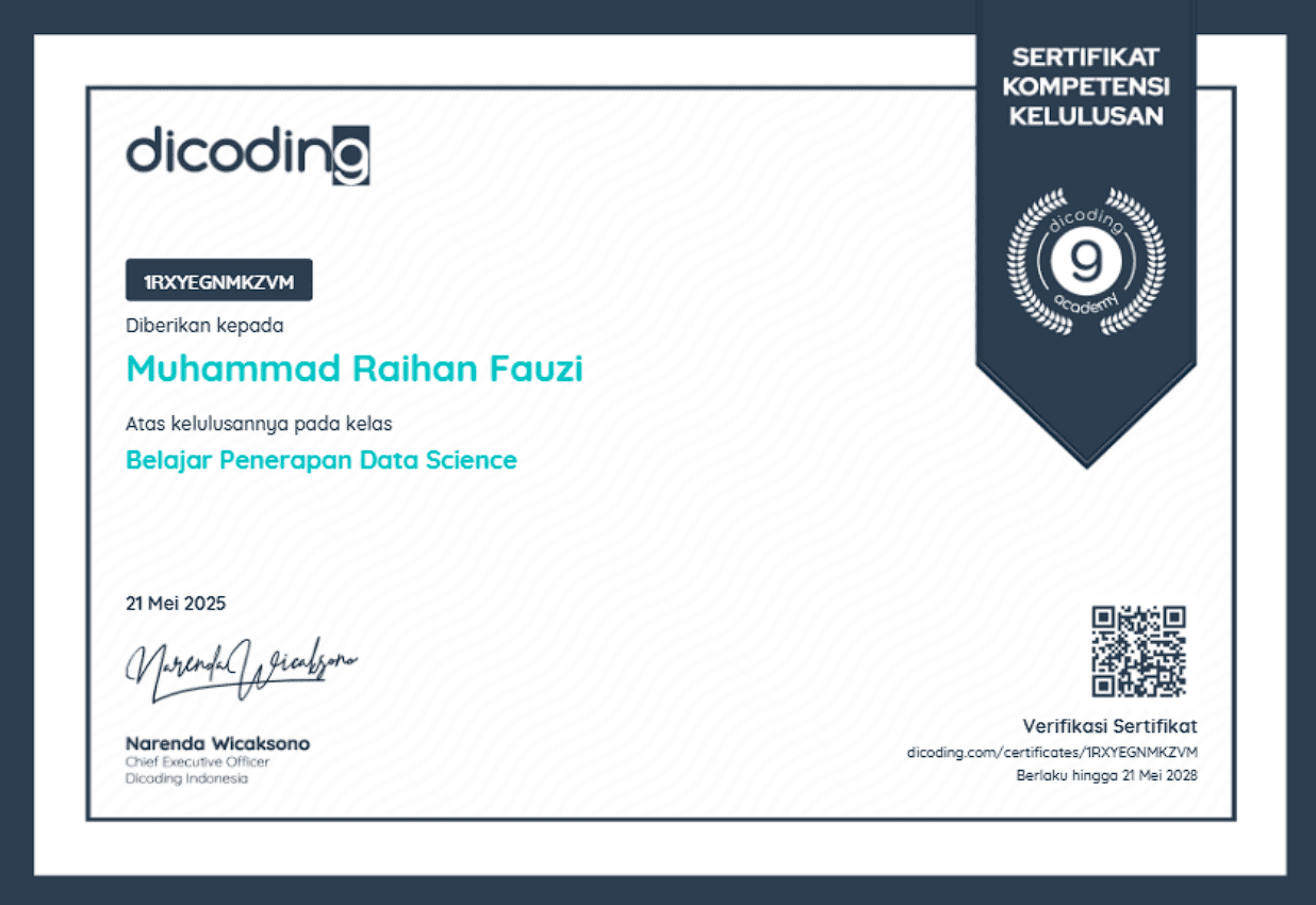 Belajar Penerapan Data Science